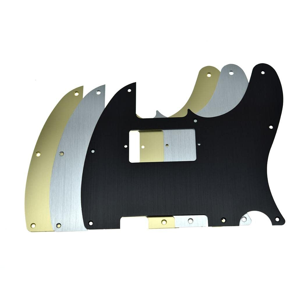 Dopro 8 Hole Aluminum Anodized Tele Humbucker Pickguard Scratch Plate for American/Mexican FD Telecaster Silver